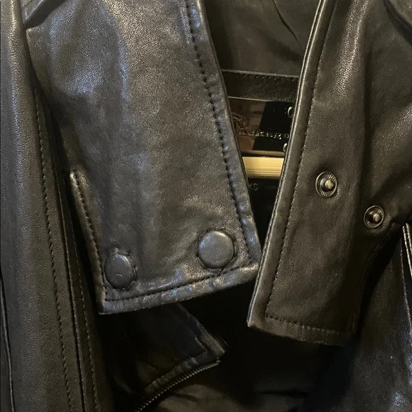 Mackage Black Leather Moto Jacket - Picture 3 of 6